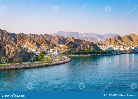 Muscat Harbor, Oman, Middle East Stock Image - Image of waterfront ...