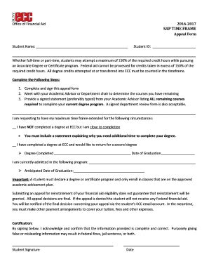 Fillable Online ecc Time Frame Appeal Form Fax Email Print - pdfFiller
