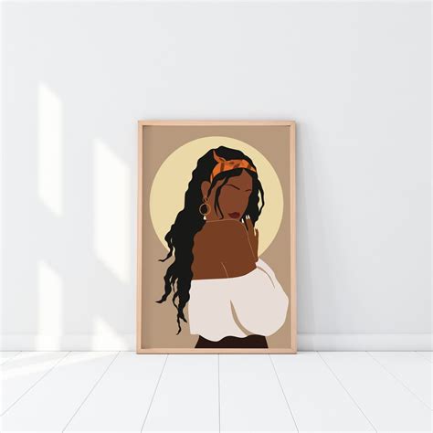 Set of 3 Abstract Woman Boho Style Wall Art, Mid Century Modern Art ...