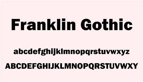 Franklin Gothic Heavy Font