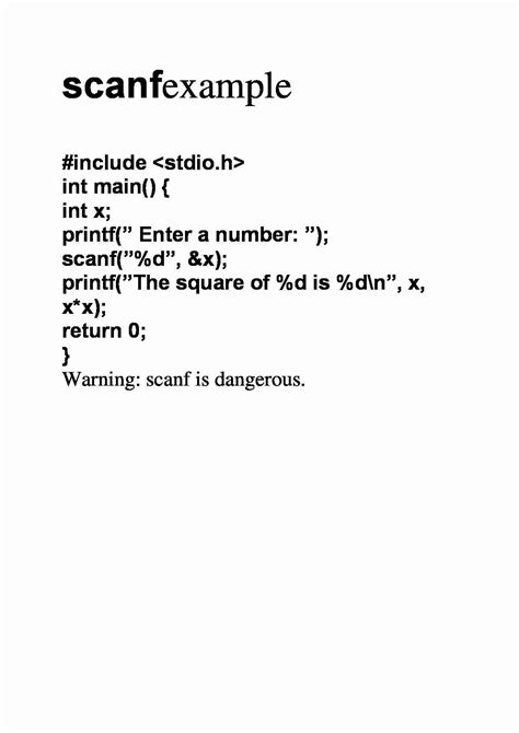 Image result for Scanf Examples