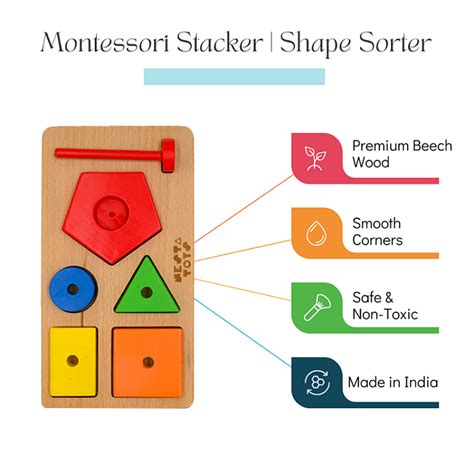 Montessori Stacker Shape Sorter – Popup Kids