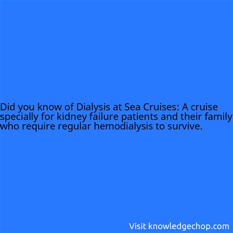 of Dialysis at Sea Cruises: A cruise specially for kidney failure ...