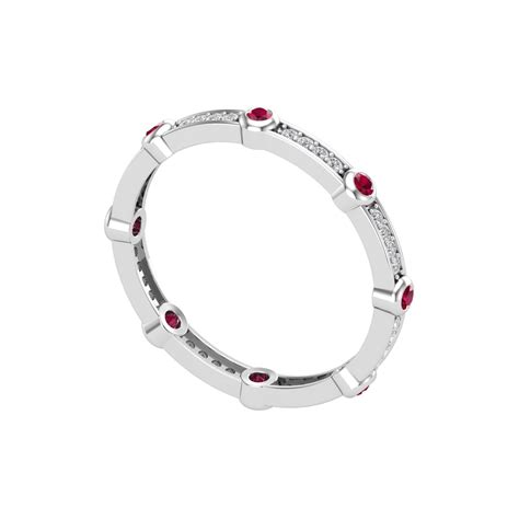 Solid Gold Ruby Diamond Full Eternity Ring – Raf the Label