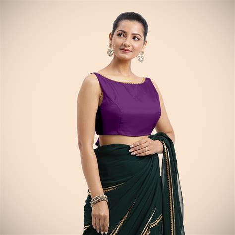 Sherry Sleeveless Silk Saree Blouse with Gota Patti for Party - Tyohaar ...