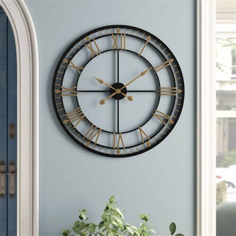 Modern Trendy Large Metal+Glass+Wooden Wall Clocks
