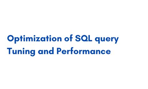 Image result for Query Tuning Tutorials