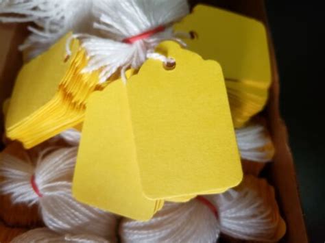 Buy Yellow Merchandise Price Tags Retail String Strung Coupon Hang ...