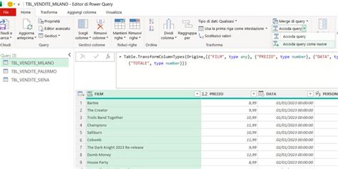 Append Query Excel 的图像结果