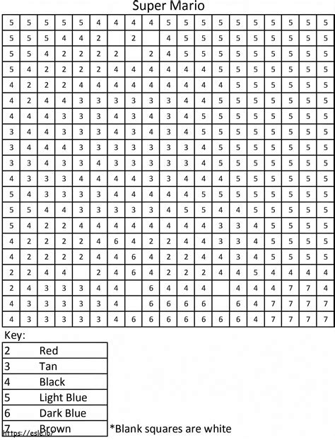 Super Mario Color By Number - Printable Planet