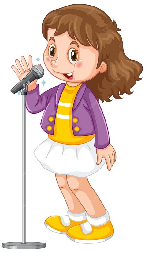 Singing Girl Clipart Image
