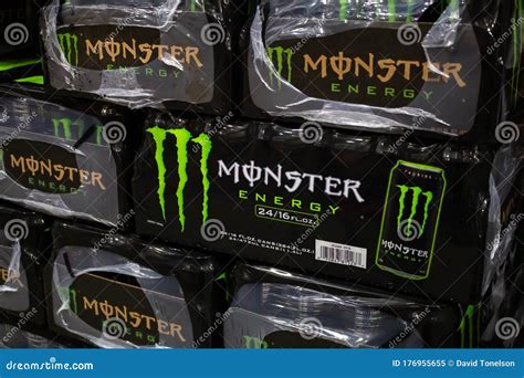 Monster energy editorial image. Image of shelf, drink - 176955655
