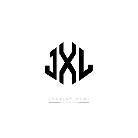 diseño de logotipo de letra jxl con forma de polígono. jxl polígono y ...