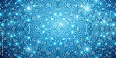 Abstract geometric light blue pattern background with interconnected ...