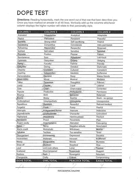 Bird Personality Test Printable | Fanny Printable