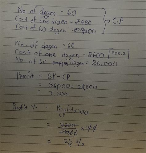 Roshan bought 60dozons of copy at 480 per dozons he sold the copies at ...