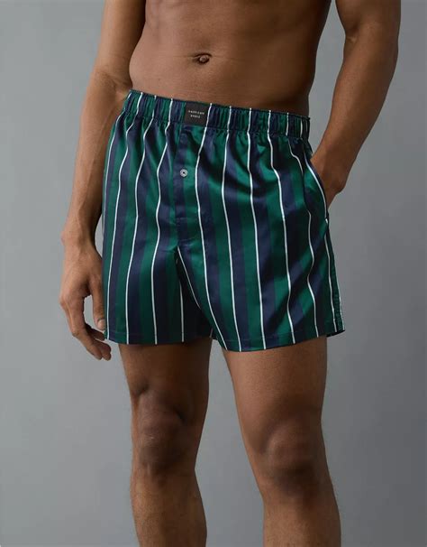 AEO Men's Striped Satin Pocket Boxer Short