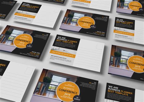 Conference Business Postcard PSD Design Template - 99Effects