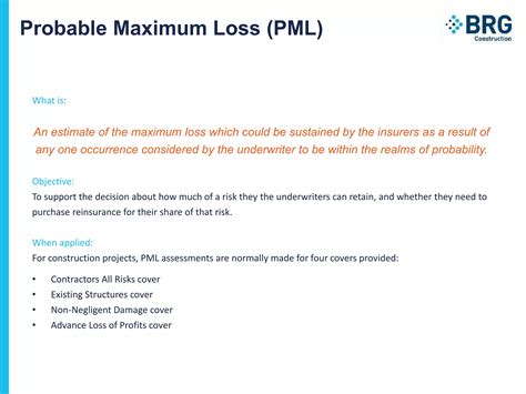 Probable Maximum Loss (PML) Evaluation | PDF