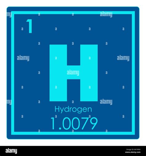 hydrogen chemical element periodic table science symbol Stock Photo - Alamy