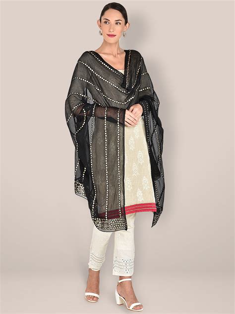 Black Chiffon Dupatta , Gotta Patti Work dupatta, chiffon dupatta ...