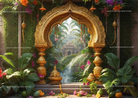 Hindu Festival - Printed Backdrop - Fabric | Marthandam Prop Stor