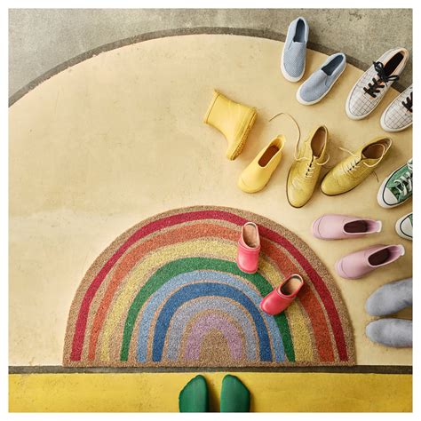 PILLEMARK door mat, indoor, rainbow, 50x90 cm (1'8"x2'11") - IKEA
