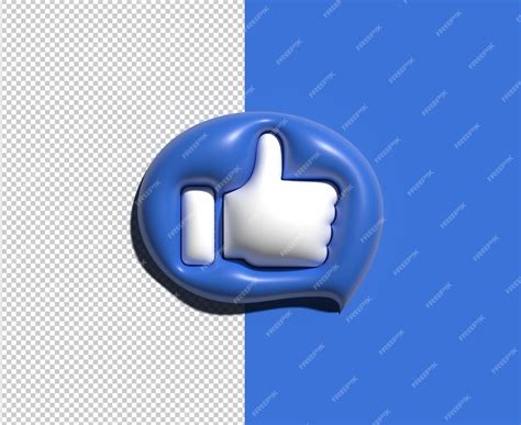 Comme Thumbs Up Icône 3D Fichier Psd Transparent | PSD Gratuite