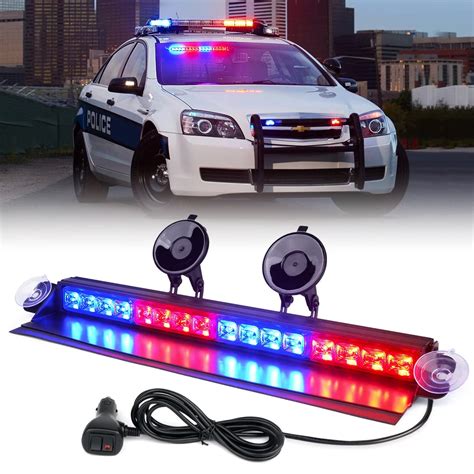 Xpritewindshield Dash Strobe Light Bar Aluminum W Suction Cups Deck ...