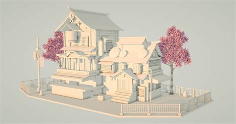 房子,二层小屋古代建筑3D模型,其他场景,场景模型,3d模型下载,3D模型网,maya模型免费下载,摩尔网