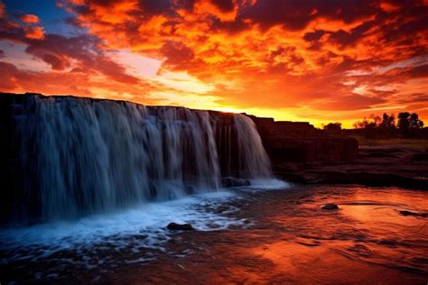 Waterfall Sunset 的图像结果