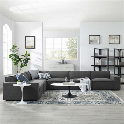 Restore 6-Piece L-Shaped Sectional Sofa Dark Grey from AED 4749 -AtoZ ...