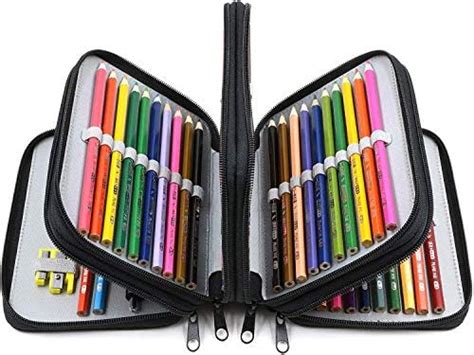Art Ranger 1Pcs 48 Holes Canvas Wrap Roll Up Pencil Case Pen Bag Holder ...