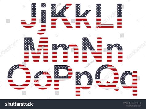 Letters United States Flag J K Stock Illustration 2107540442 | Shutterstock