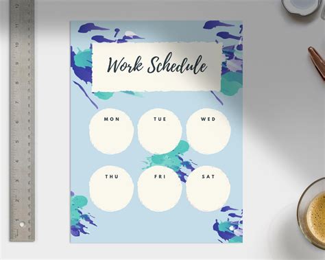 Print Weekly Work Schedule 的图像结果
