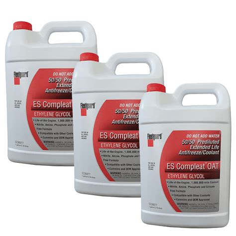 Fleetguard CC36077 ES Compleat Engine Coolant, Antifreeze 50/50 Premix ...