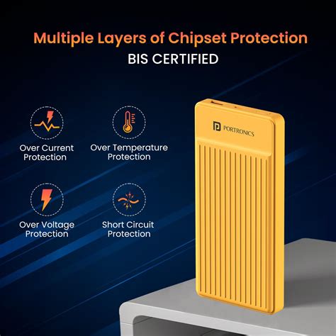 Portronics Luxcell B12 10,000mAh Ultra Slim Power Bank with USB-A ...