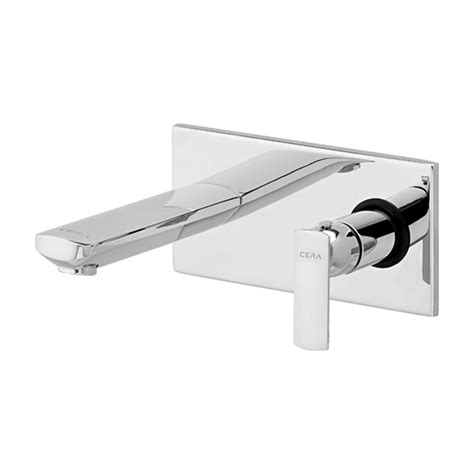 Cera Wall Mounted Basin Mixer Titanium - Chrome on Decure.in