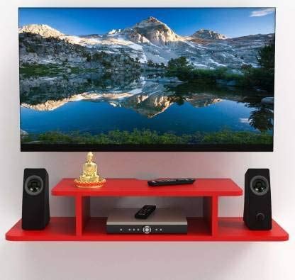 ShahQ Decor Set Top Box Wall Stand Mounted Shelf Racks Wooden for ...