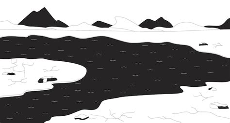 Rivers disappearing crisis black and white line illustration | Premium ...
