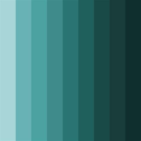 Shades of Peacock Green Color Palette - ColorDrop