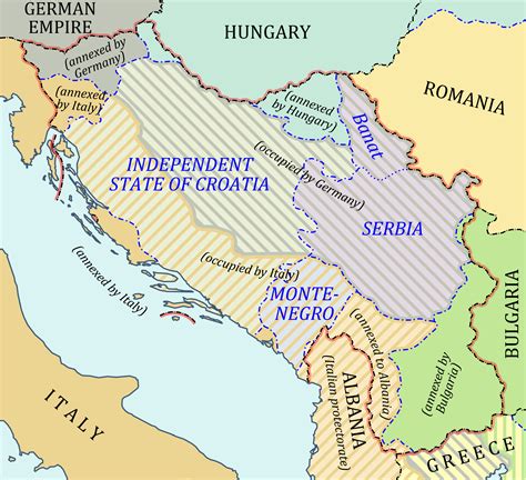 Yugoslavia Map Wwii