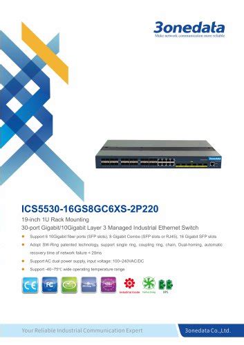 3onedata | IES5328 Series Datasheet | 19-inch 1U Rack Mounting 28-port ...