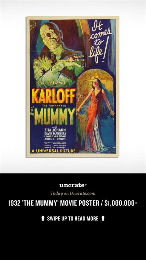 1932年映画「ミイラ再生」ポスター | Uncrate