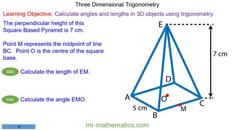 Image result for Trigonometry 3D Shape Word Problems