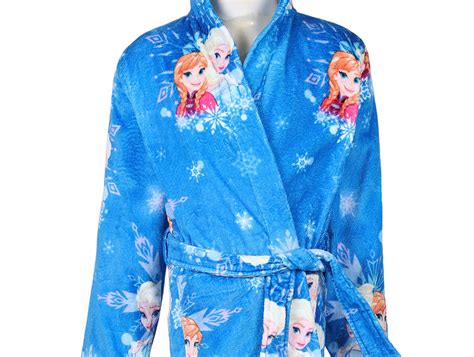 Disney Frozen Easy Care Blue Cotton Bath Robe