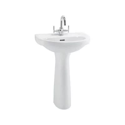 Cera Clair Wall Hung Wash Basin With Full Pedestal Snow-White Wholesale ...