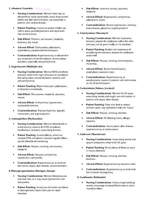 Drug commons with chuchu - Albuterol (Ventolin) Nursing Considerations ...