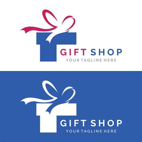 Logo design gift box or gift box template with ribbon sign, letter G ...