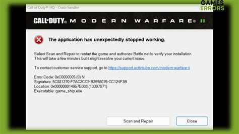 [SOLVED] game_ship.exe Crash Error in Modern Warfare 2